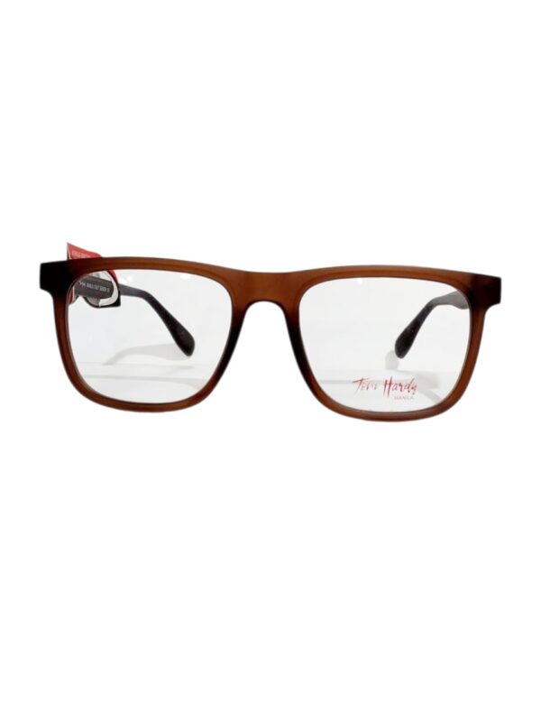 Tom Hardy Brown Matte Square Eyeglasses